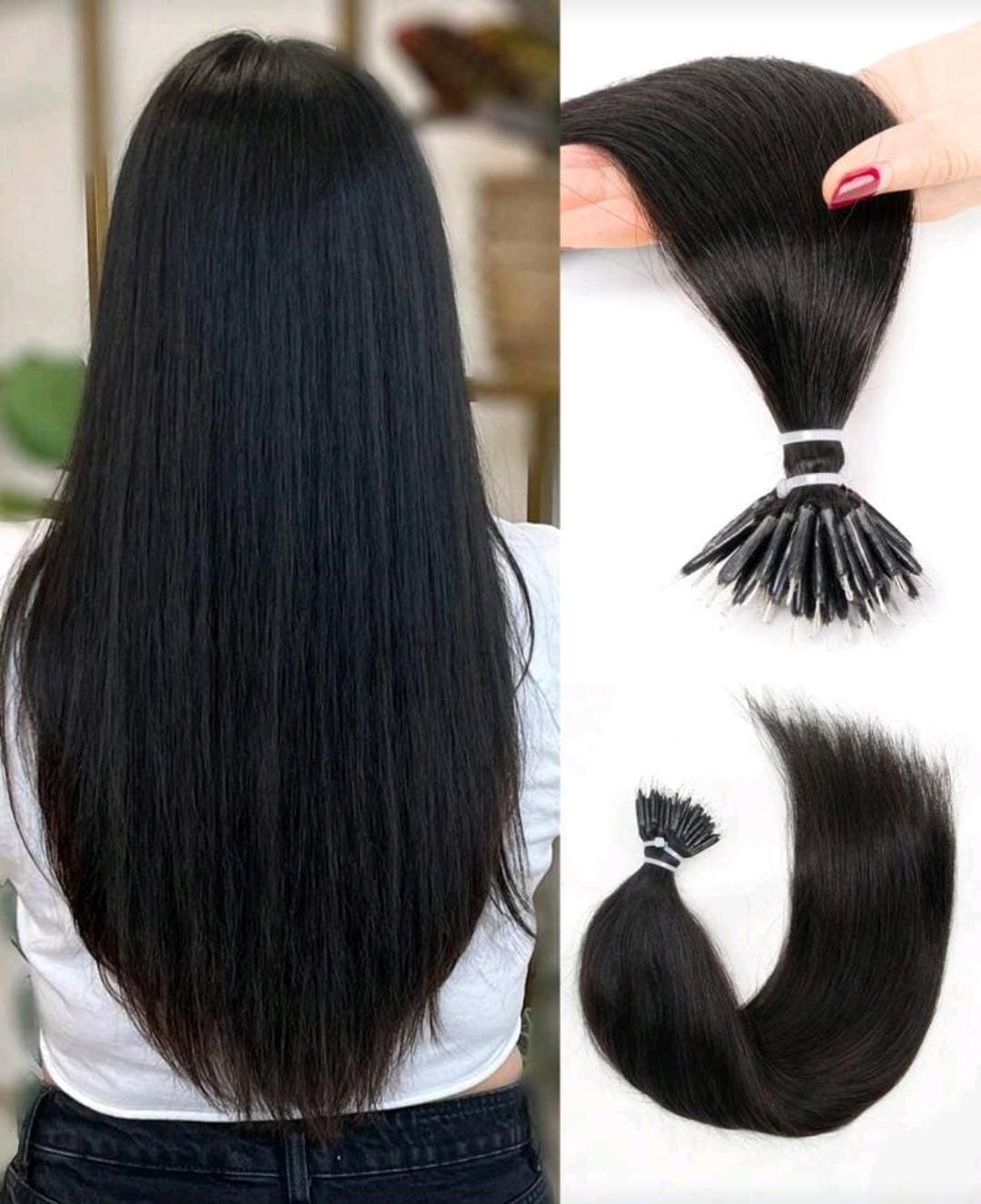 Cabello negro (30 pulgadas)